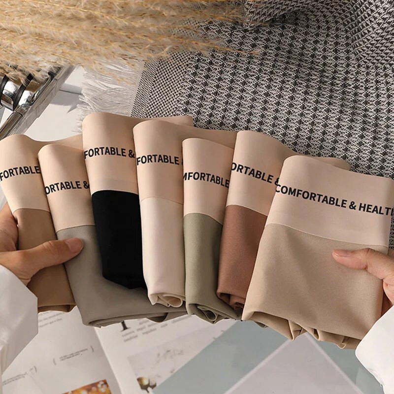 Neviditeľné nohavičky z ľadového hodvábu, dámske bezšvové nohavičky, ultratenké spodné prádlo s vysokým pásom, pevné a pohodlné spodné prádlo, nové