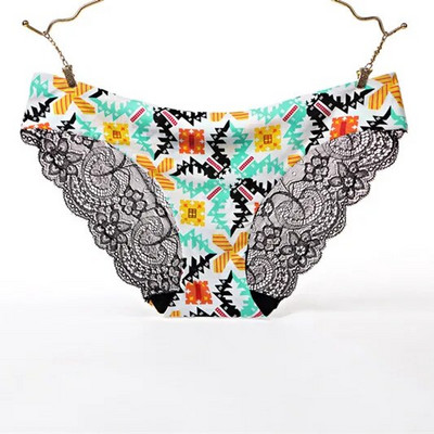 Naiste seksikad pitsist aluspüksid, õmblusteta puuvillased, hingavad püksid, tüdrukud, läbipaistvad aluspüksid, suures suuruses kaubamärgi aluspesu, 1 osa