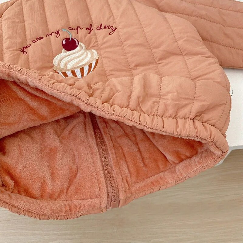 Detské oblečenie 1-6Y Jesenná zahustená bavlnená dievčenská bunda Detský teplý kabát Batoľa Detské oblečenie Zimné oblečenie