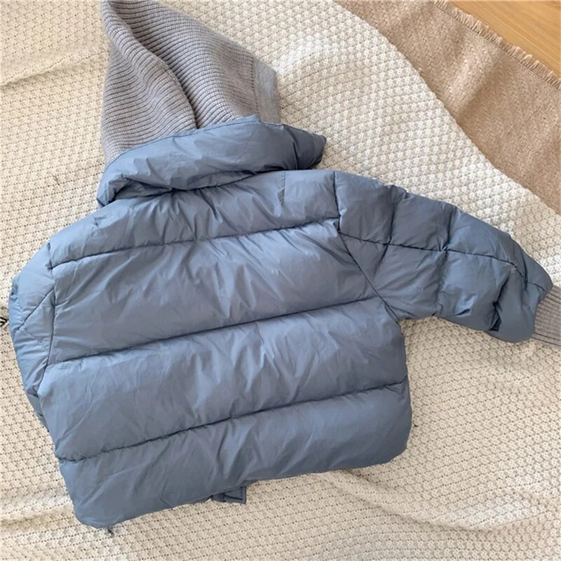 Mood Beebi Tüdruk Poiss Kootud Kapuutsiga jope Puuvillane polsterdatud Imiku Väikelapse Paks Mantel Soe Välisrõivad Talvised beebiriided 1-7 a