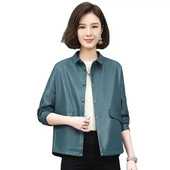 Ženska kožna odjeća visoke kvalitete 2023. Proljeće Jesen Novi kožni kaput Ženska motociklistička PU Pi jakna Gornja odjeća Ženske majice