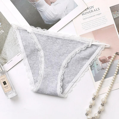 BZEL Sexy dámske nohavičky Priedušné bavlnené spodné prádlo Sladká čipkovaná spodná bielizeň Roztomilé dámske nohavičky Pohodlné pruhované spodné prádlo Horúci výpredaj