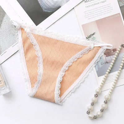 BZEL Sexy dámske nohavičky Priedušné bavlnené spodné prádlo Sladká čipkovaná spodná bielizeň Roztomilé dámske nohavičky Pohodlné pruhované spodné prádlo Horúci výpredaj