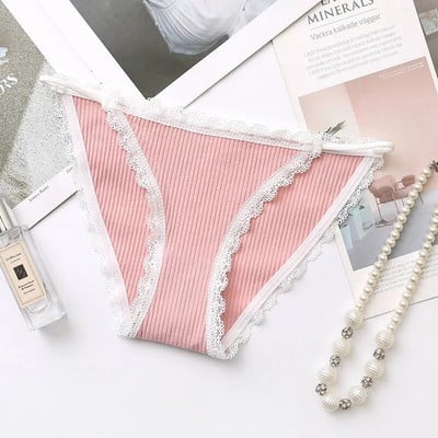 BZEL Sexy dámske nohavičky Priedušné bavlnené spodné prádlo Sladká čipkovaná spodná bielizeň Roztomilé dámske nohavičky Pohodlné pruhované spodné prádlo Horúci výpredaj