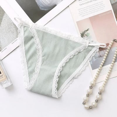 BZEL Sexy dámske nohavičky Priedušné bavlnené spodné prádlo Sladká čipkovaná spodná bielizeň Roztomilé dámske nohavičky Pohodlné pruhované spodné prádlo Horúci výpredaj