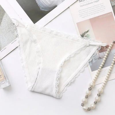 BZEL Sexy dámske nohavičky Priedušné bavlnené spodné prádlo Sladká čipkovaná spodná bielizeň Roztomilé dámske nohavičky Pohodlné pruhované spodné prádlo Horúci výpredaj