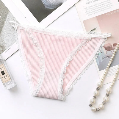 BZEL Sexy dámske nohavičky Priedušné bavlnené spodné prádlo Sladká čipkovaná spodná bielizeň Roztomilé dámske nohavičky Pohodlné pruhované spodné prádlo Horúci výpredaj