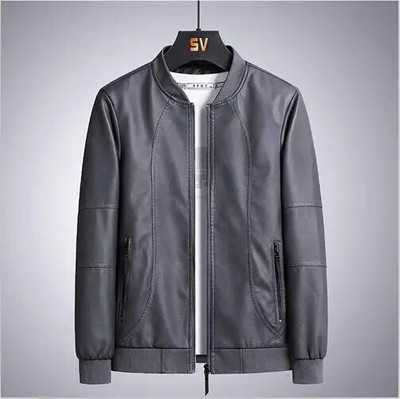 Sügis uus meeste PU mantel suur nahktagi Meeste mood Mootorratta ülerõivad S-5XL 6XL 7XL 8XL Meeste mantel