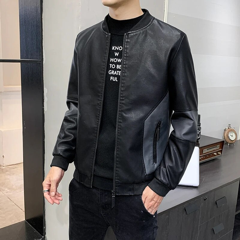 Sügis uus meeste PU mantel suur nahktagi Meeste mood Mootorratta ülerõivad S-5XL 6XL 7XL 8XL Meeste mantel