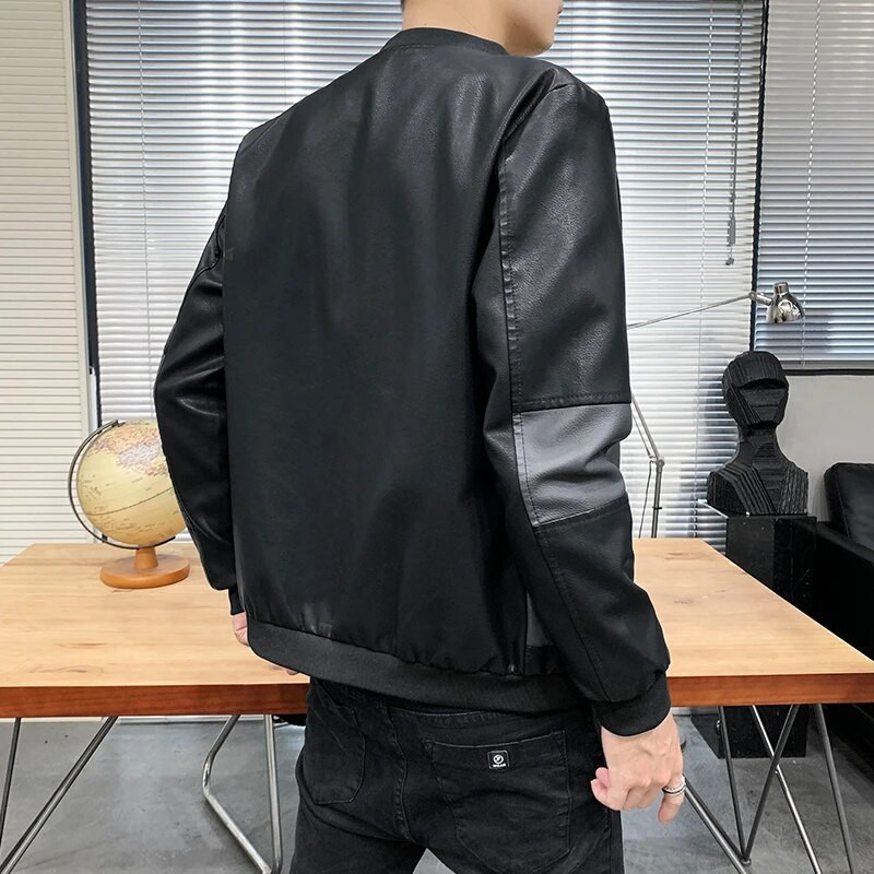 Sügis uus meeste PU mantel suur nahktagi Meeste mood Mootorratta ülerõivad S-5XL 6XL 7XL 8XL Meeste mantel