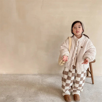 Κοριτσίστικο παλτό 2023 Παιδικό Χειμερινό Παιδικό Χειμερινό Κορεάτικο Στιλ με τζάκετ με επένδυση από κασμίρ Χειμερινό παλτό για κορίτσια Μπουφάν με επένδυση
