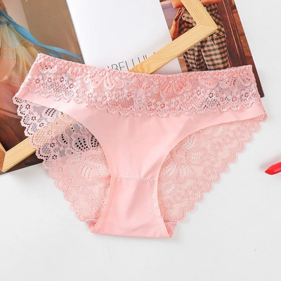 WarmSteps Chiloți sexy de damă, lenjerie de dantelă dulce pentru femei, slip din bumbac, cu picioarele, lenjerie pentru femeie, chiloți cu talie joasă