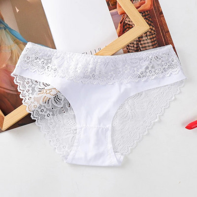 WarmSteps Chiloți sexy de damă, lenjerie de dantelă dulce pentru femei, slip din bumbac, cu picioarele, lenjerie pentru femeie, chiloți cu talie joasă