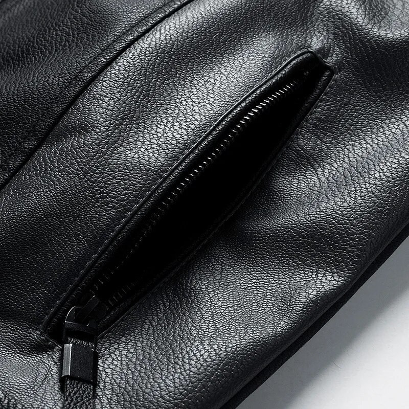 Jachete de lux din PU bărbați, primăvară, toamnă, patchwork, jachetă din piele, haină pentru bărbați, ocazional, cu gâtul în formă de O, îmbrăcăminte plus dimensiune 7XL HA128