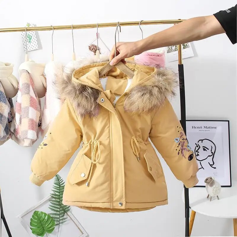 Haine parkas pentru fete Haine de toamnă și iarnă Haine din bumbac 2023 Îmbrăcăminte nouă pentru copii Jachetă îngroșată 2 4 6 8 10 ani
