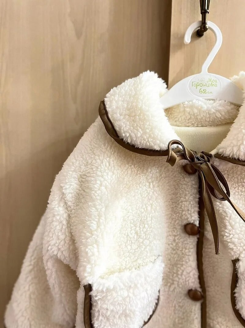 Teplé zimné kabáty pre dievčatká, plyšový kabát z umelej kožušiny, jahňacie oblečenie pre deti, detský kabát, zimný overal, oblečenie pre dievčatá a chlapcov, 2, 3, 4, 6, 7 rokov