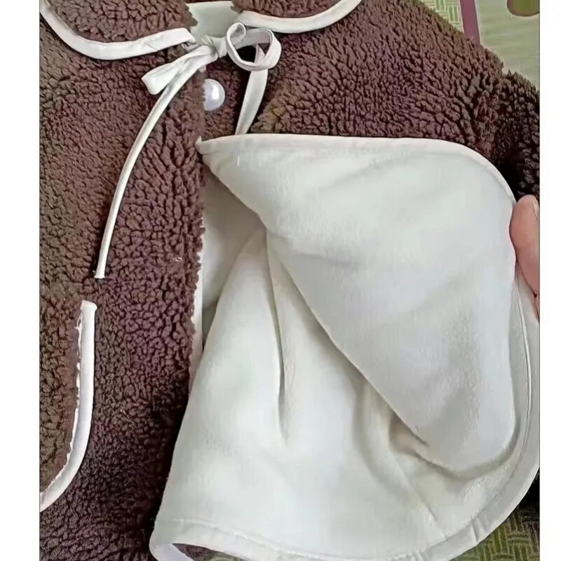 Teplé zimné kabáty pre dievčatká, plyšový kabát z umelej kožušiny, jahňacie oblečenie pre deti, detský kabát, zimný overal, oblečenie pre dievčatá a chlapcov, 2, 3, 4, 6, 7 rokov