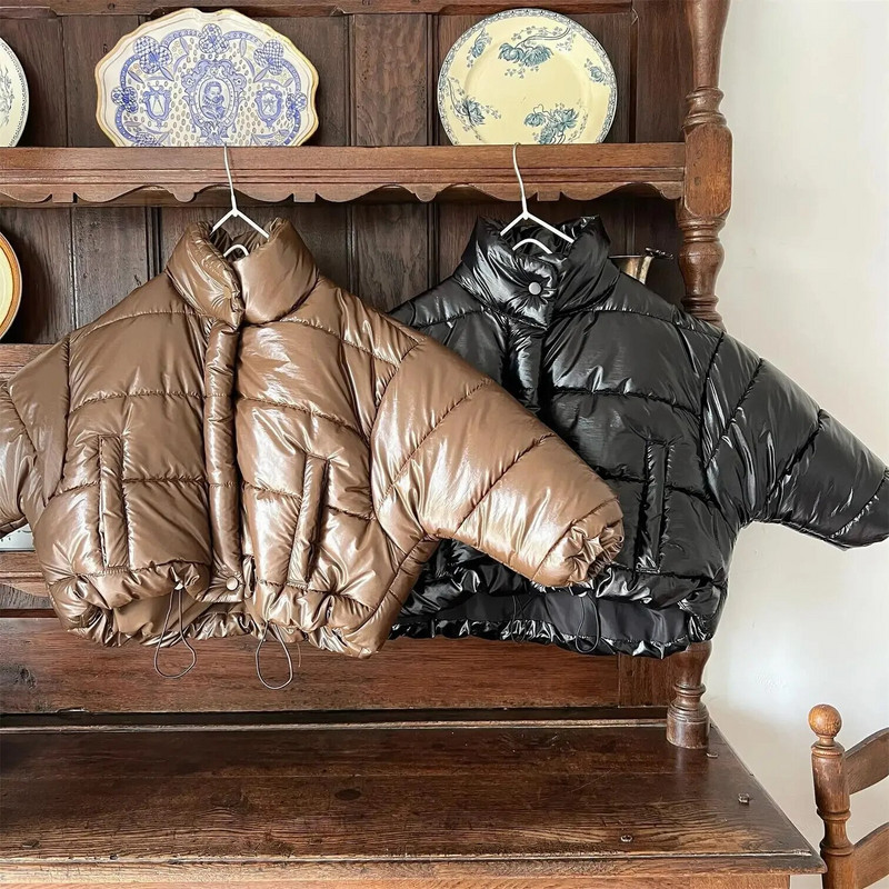 Lasteriided Laste vabaaja suleparkad Korea stiilis 2023. aasta sügistalv uus puuvillase polsterdatud tepitud mantel Paks soe mantel