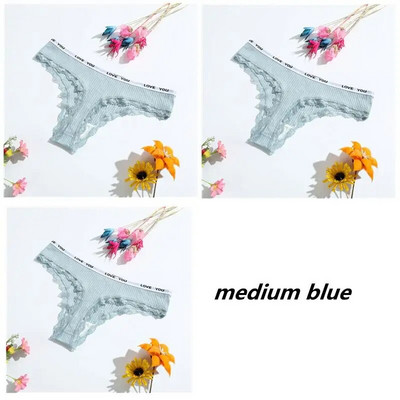 3-osalised stringid puuvillased seksikad naiste aluspüksid Naiste aluspesu madala vöökohaga ühevärvilised lühikesed püksid must nähtamatu aluspesu pits pits T-st