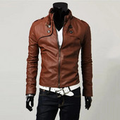 Jachetă pentru bărbați Jachetă de piele la modă pentru bărbați