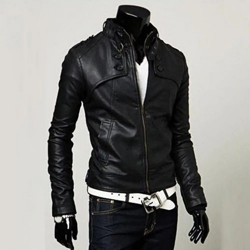 Jachetă pentru bărbați Jachetă de piele la modă pentru bărbați