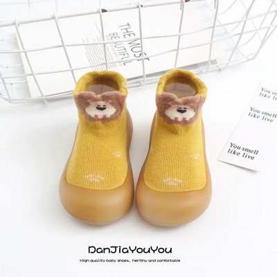 Șosete pentru bebeluși Pantofi pentru sugari drăguți din desene animate copii pantofi băieți talpă din cauciuc moale pantofi de podea pentru copii BeBe ghetuțe pentru copii mici fete primul mers