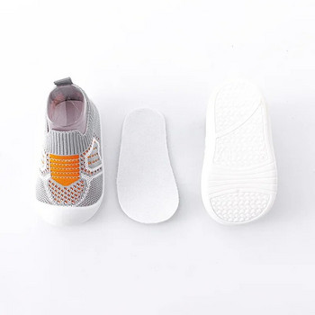 Бебешки обувки Противоплъзгащи се дишащи чорапи за бебешко креватче с гумена подметка за деца Момичета Момчета Мрежести обувки Чехли с меко дъно