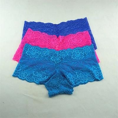 3db szexi átlátszó fehérnemű női csipke pamut lábszár fiú rövidnadrág virágos bugyi kényelmes női fehérnemű