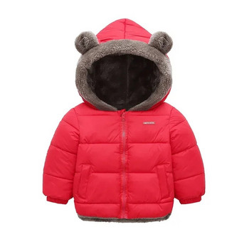 Παιδικά βαμβακερά ρούχα παχύρρευστα Κορίτσια μπουφάν μωρό Παιδικά χειμωνιάτικο ζεστό παλτό με φερμουάρ Κοστούμια για αγόρια