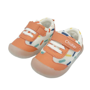 Бебе момичета момчета цветни маратонки на точки с гумени подметки нехлъзгащи се велкро пръсти против удари бебешки обувки за малко дете