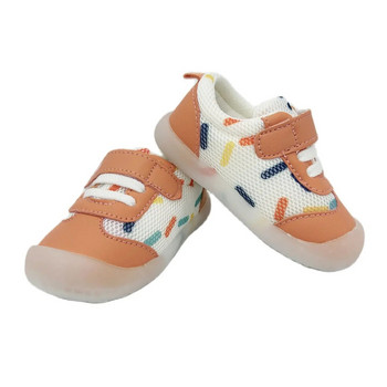 Βρεφικά παπούτσια για μωρά για αγόρια πολύχρωμα πουά για με λαστιχένιες σόλες αντιολισθητικά Velcro αντικραδασμικά δάχτυλα για βρέφη