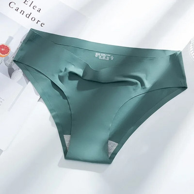 Slip invizibil Lenjerie sexy Chiloți pentru femei Lenjerie intima respirabilă fără sudură Mătase de gheață Femei Culoare uni Chiloți pentru fete