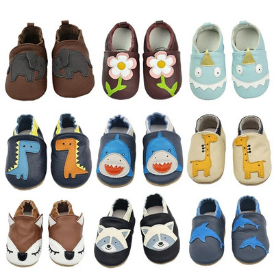 Zīdaiņu apavi Mīkstas govs ādas Bebe jaundzimušo zābaciņi zīdaiņiem Zēni Meitenes zīdaiņiem Toddler Mocasins Čības First Walkers kedas