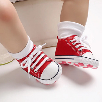 Βρεφικά νήπια Αντιολισθητικά παιδικά παπούτσια Baby Canvas Classic Sneakers Newborn Star Sports Shoes Baby Boys Girls First Walkers Shoes