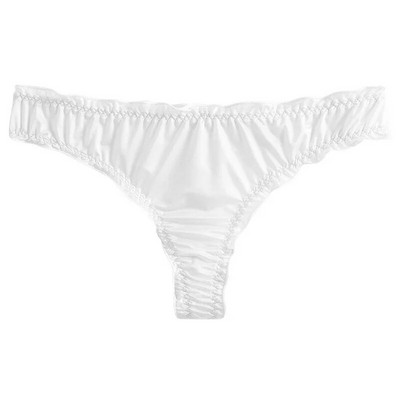 Uued suvised õhukesed õmblusteta aluspüksid naistele Uue stiiliga jääsiidist stringid, seksikas naiste aluspesu, volditud seeneääre püksid tüdrukule