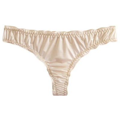 Uued suvised õhukesed õmblusteta aluspüksid naistele Uue stiiliga jääsiidist stringid, seksikas naiste aluspesu, volditud seeneääre püksid tüdrukule