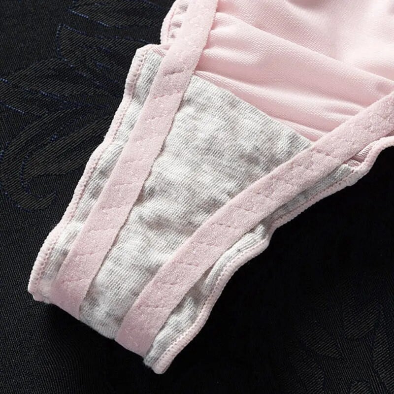 Uued suvised õhukesed õmblusteta aluspüksid naistele Uue stiiliga jääsiidist stringid, seksikas naiste aluspesu, volditud seeneääre püksid tüdrukule