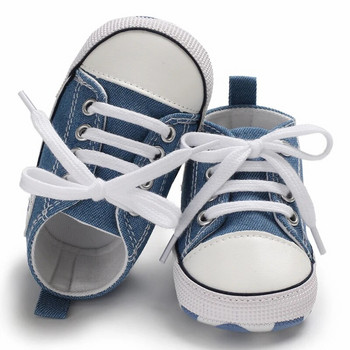 Нови бебешки обувки Бебешки обувки за момчета Момичета Флаш спортни обувки за детско креватче Бебешки първи проходилки Малки деца Мека подметка Противоплъзгащи се бебешки маратонки