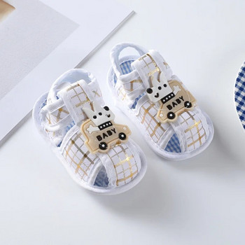 ΝΕΟ Καλοκαίρι 0-12 μηνών Νεογέννητο μωρό αγόρια Εκτύπωση κινουμένων σχεδίων μαλακά παπούτσια βρεφικής κούνιας First Walker Αντιολισθητικά σανδάλια Παπούτσια με μαλακή σόλα