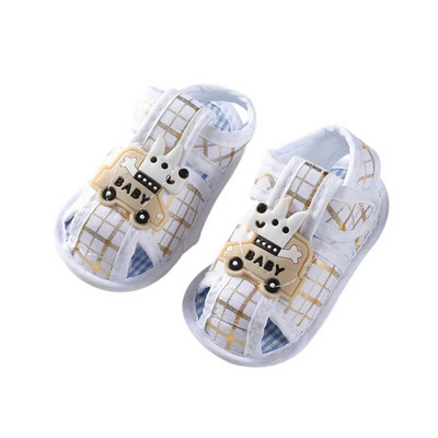 NOU Vară 0-12 luni Nou-născuți Băieți Desene animate Imprimare Pantofi moi pentru pătuț Pantofi pentru bebeluși First Walker Sandale anti-alunecare Pantofi cu talpă moale