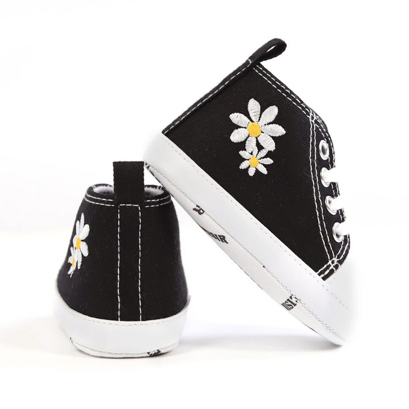 Divatos, aranyos, hímzett százszorszép tornacipő kislányoknak, könnyű, csúszásmentes cipők beltéri szabadtéri sétákhoz, minden évszakban