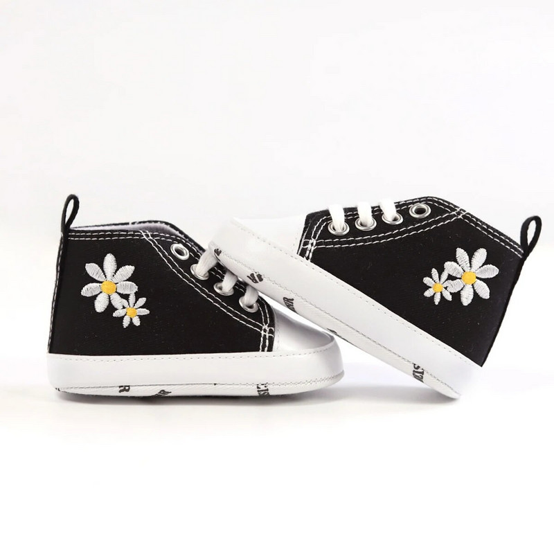 Divatos, aranyos, hímzett százszorszép tornacipő kislányoknak, könnyű, csúszásmentes cipők beltéri szabadtéri sétákhoz, minden évszakban