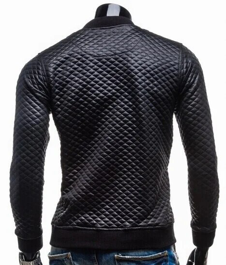 Pánska kožená bunda s úzkym kabátom