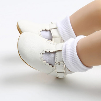 KIDSUN Νεογέννητα Βρεφικά Παπούτσια Ρίγα PU Δερμάτινα Παπούτσια για αγόρια για νήπια Αντιολισθητική σόλα από καουτσούκ First Walkers Βρεφικά μοκασίνια