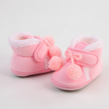 Νεογέννητα Μποτάκια Βρεφικές κάλτσες Παπούτσια για κορίτσι Χειμώνας Ζεστό χαριτωμένο νήπιο Prewalkers Μαλακά αντιολισθητικά βρεφικά παπούτσια Crawl για βρέφη