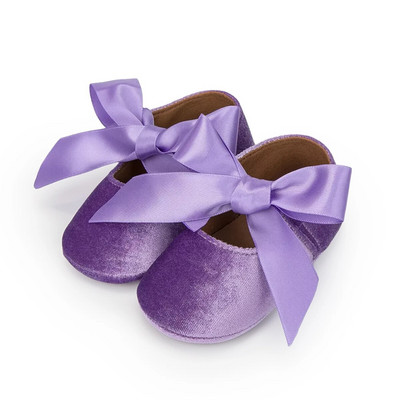 KIDSUN Beebikingad Tüdrukutele Printsessikingad Imikutele Väikelastele Libisemiskindlad Lameda Pehme Tald Puuvill Kummi Armas Vibu-sõlm Esimesed Kõndijad Vastsündinu