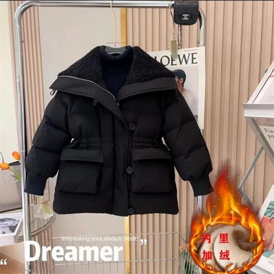 Haina lungă, groasă, caldă pentru fete -30℃, iarnă, pentru copii mari, îmbrăcăminte din bumbac căptușită, plus îmbrăcăminte exterioară din catifea pentru copii, jachetă parka, costum de zăpadă, 5-12 ani