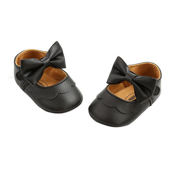 Citgeett 0-18M Baby Infant Girls Flat Shoes Bow Knot Solid First Walker Soft Sole Новородени бебета Toddler Girls Princess Shoes