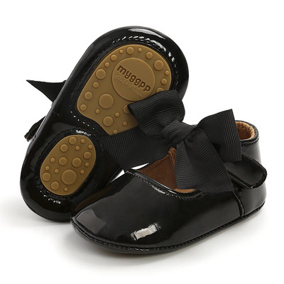 Pantofi de prințesă cu fundă mare pentru nou-născuți Pantofi anti-alunecare pentru fetiță pentru primii pași mocasini pentru bebeluși pantofi pentru copii mici