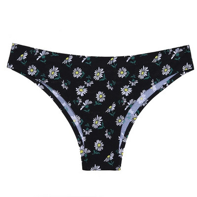 TrowBridge õmblusteta naiste aluspüksid Pehmed värvilised trükitud stringid Mugav hingav aluspesu Seksikas pesu Spordi G-Stringid